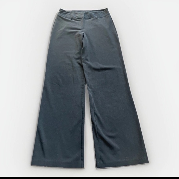 Studio Y Pants - Vintage 2000s Studio Y Size 7/8 Stretch Flat Front Wide Leg Pants Office Preppy